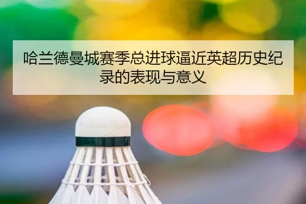哈兰德曼城赛季总进球逼近英超历史纪录的表现与意义